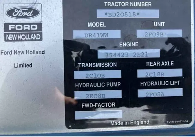 FORD NEW HOLLAND LIMITED 4830 COMPACT TRACTOR